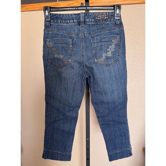 DKNY Jeans Studded Crop Denim Pants – Size 2 - GREAT CONDITION PRELOVED - Picture 3 of 10